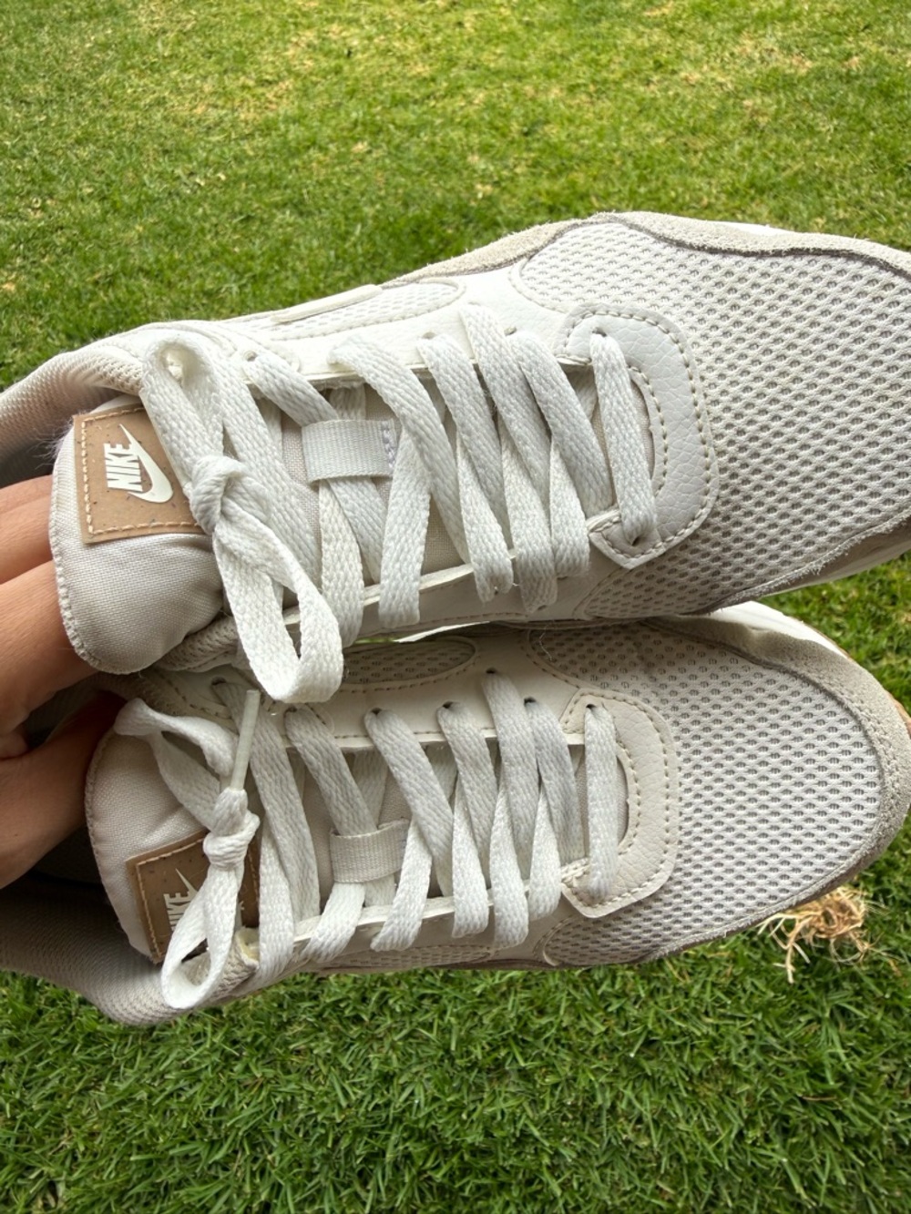 White & Light Gray Nike Air Max - Picture 7 of 13